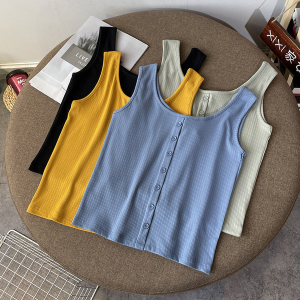 Jauna modeļa sieviešu topiņš ar platām lencēm un pogām