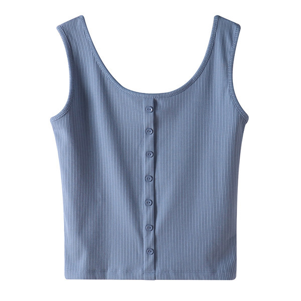 Jauna modeļa sieviešu topiņš ar platām lencēm un pogām