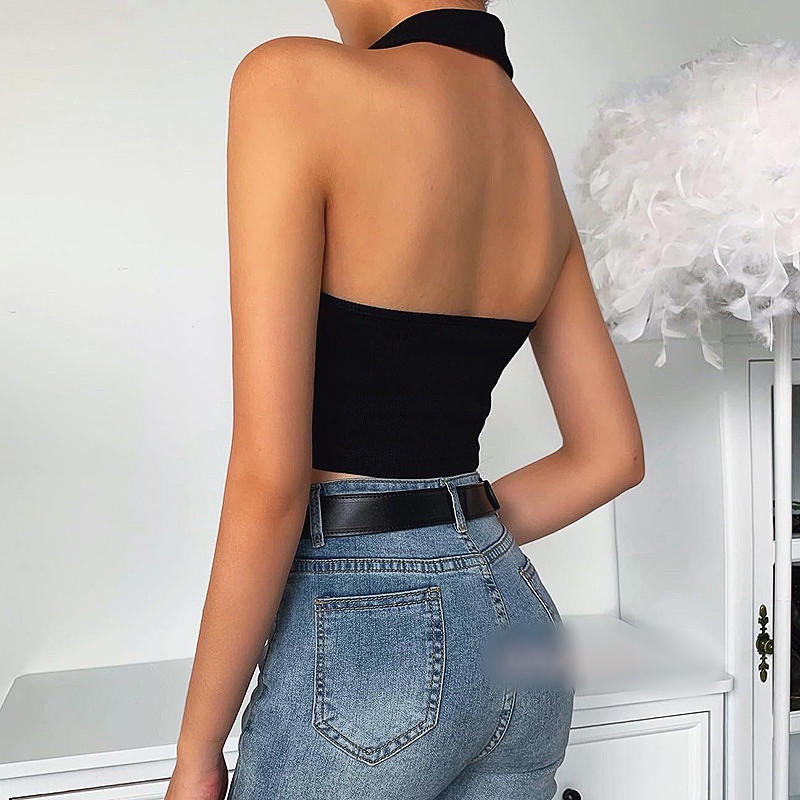 Bustiera scurta moderna de dama cu nasturi model uni