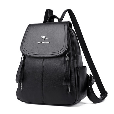 Rucsac de damă din piele ecologică de ultimă generație, cu element metalic și inscripție