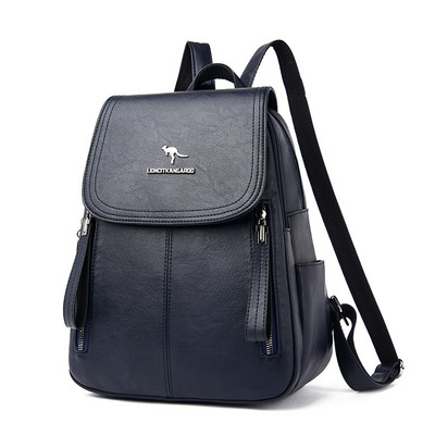 Rucsac de damă din piele ecologică de ultimă generație, cu element metalic și inscripție