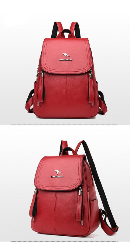 Rucsac de damă din piele ecologică de ultimă generație, cu element metalic și inscripție