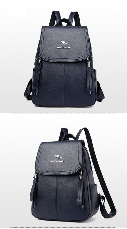 Rucsac de damă din piele ecologică de ultimă generație, cu element metalic și inscripție