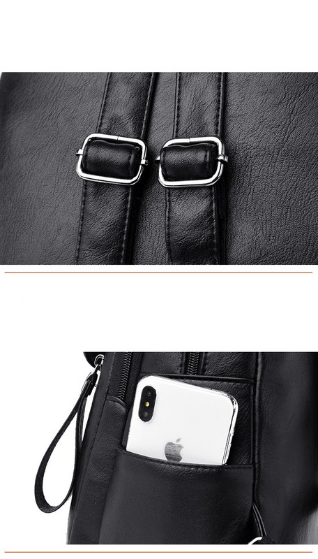 Rucsac de damă din piele ecologică de ultimă generație, cu element metalic și inscripție