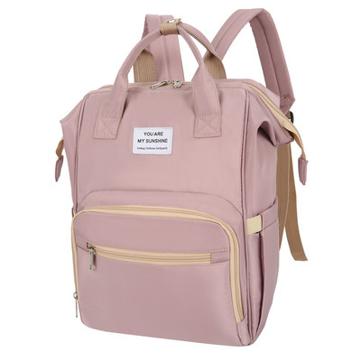 Sieviešu ikdienas mugursoma ar priekšējo kabatu un īsu rokturi