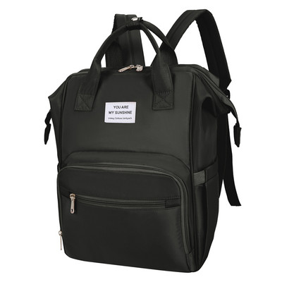 Sieviešu ikdienas mugursoma ar priekšējo kabatu un īsu rokturi