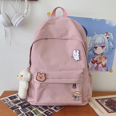 Ikdienas sieviešu mugursomas vienkāršs modelis ar kabatu