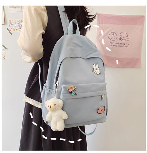 Ikdienas sieviešu mugursomas vienkāršs modelis ar kabatu