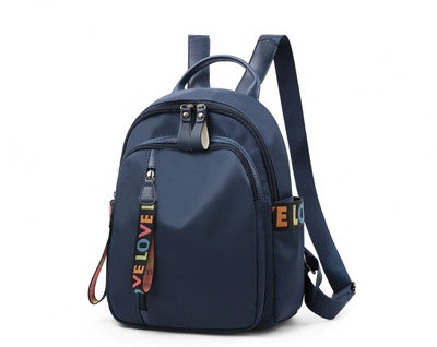 Stilīga sieviešu ikdienas mugursoma ar uzrakstu un rāvējslēdzēju