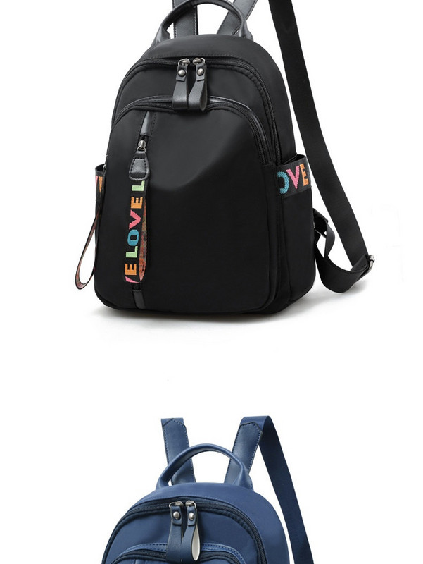 Stilīga sieviešu ikdienas mugursoma ar uzrakstu un rāvējslēdzēju