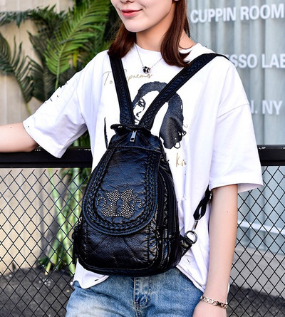 Rucsac de dama model nou cu maner si bretele din piele ecologica