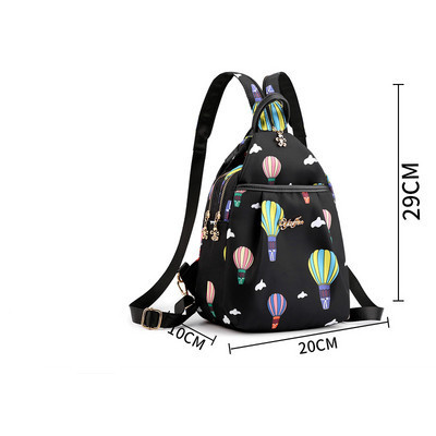 Sieviešu audekla mugursoma ar ziedu rakstu trīs krāsās