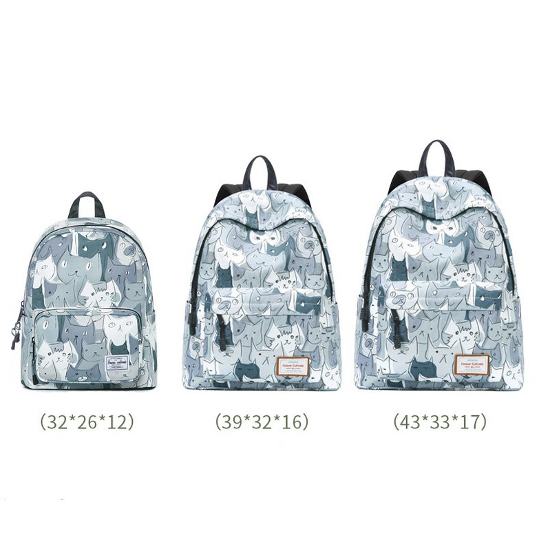 Sieviešu moderna mugursoma dažādos modeļos un rāvējslēdzējs