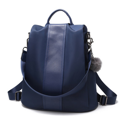 Sieviešu ādas mugursoma ar 3D elementu un garu rokturi