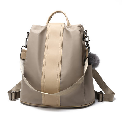 Sieviešu ādas mugursoma ar 3D elementu un garu rokturi