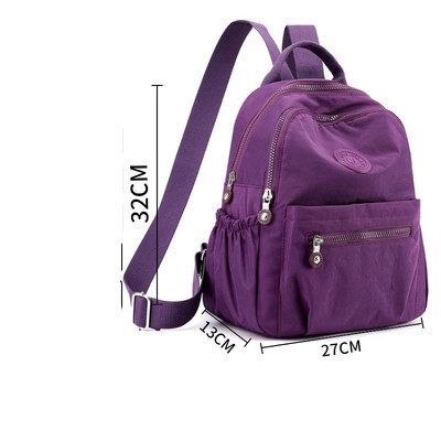 Stilīga sieviešu mugursoma ar rāvējslēdzēju un priekšējo kabatu vienkāršs modelis