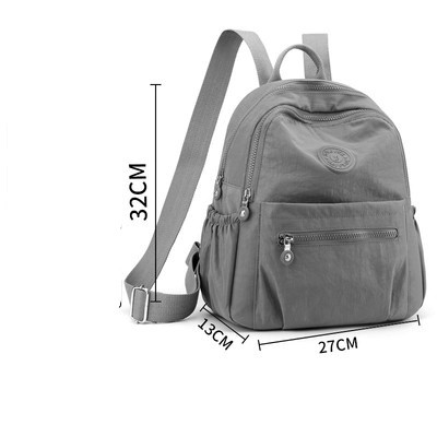 Stilīga sieviešu mugursoma ar rāvējslēdzēju un priekšējo kabatu vienkāršs modelis