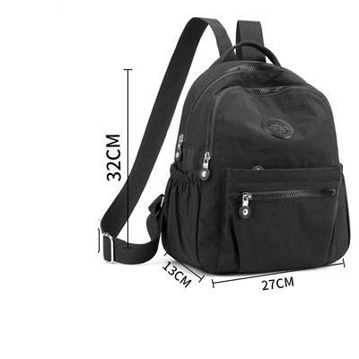 Stilīga sieviešu mugursoma ar rāvējslēdzēju un priekšējo kabatu vienkāršs modelis