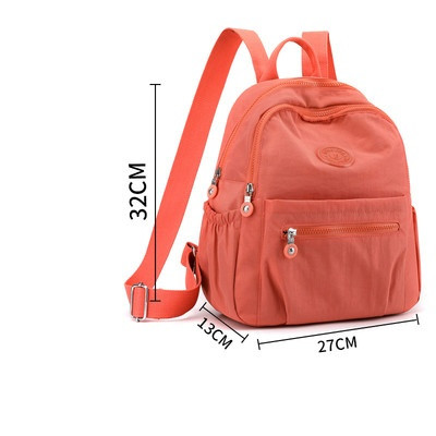 Stilīga sieviešu mugursoma ar rāvējslēdzēju un priekšējo kabatu vienkāršs modelis