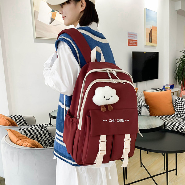 Rucsac de dama model nou cu buzunare frontale - doua compartimente