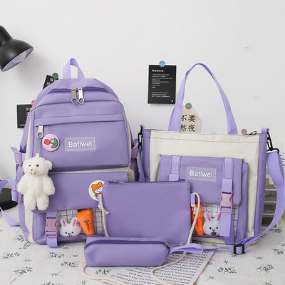 Aktuālais sieviešu komplekts mugursomas soma un somiņa dažādos modeļos