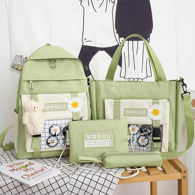 Aktuālais sieviešu komplekts mugursomas soma un somiņa dažādos modeļos