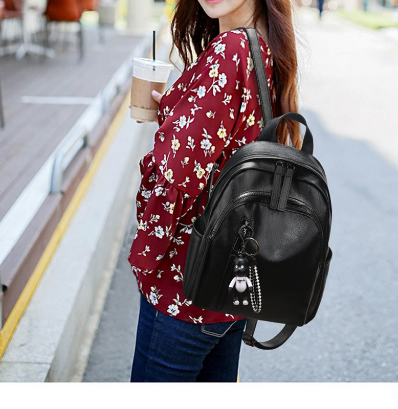 Moderna sieviešu mugursoma no eko ādas divos izmēros