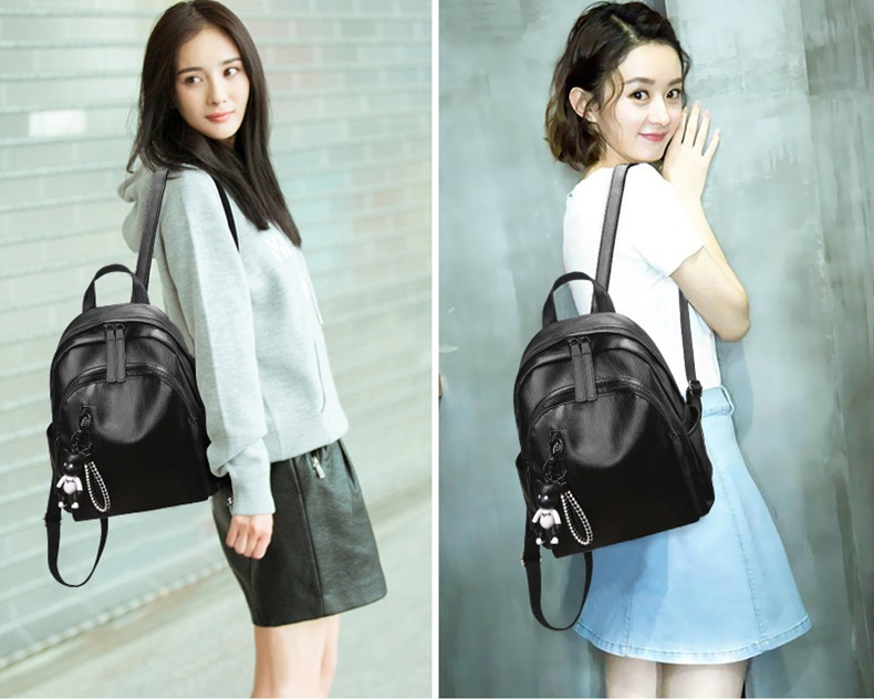 Moderna sieviešu mugursoma no eko ādas divos izmēros