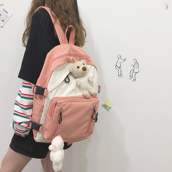 Rucsac de dama model nou cu fermoar si buzunar frontal in mai multe culori