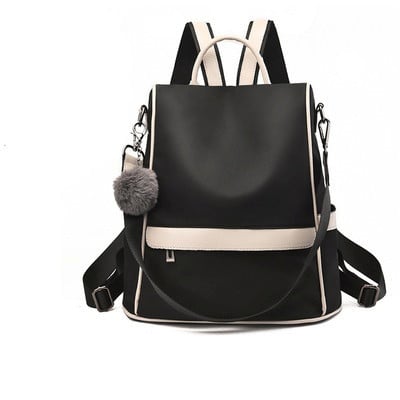 Moderna sieviešu mugursoma ar īsu rokturi un rāvējslēdzēju