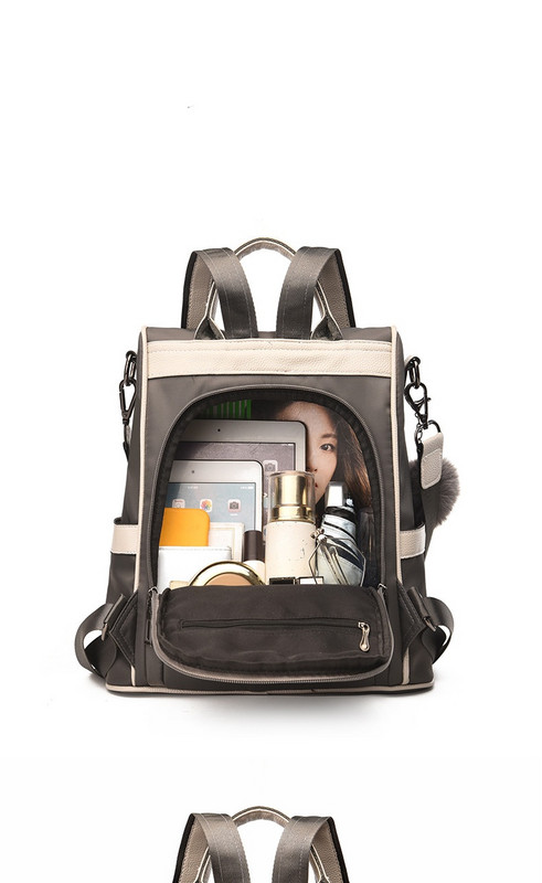 Moderna sieviešu mugursoma ar īsu rokturi un rāvējslēdzēju