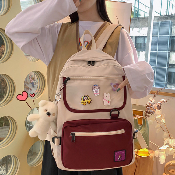 Rucsac modern de dama textil cu bretele late