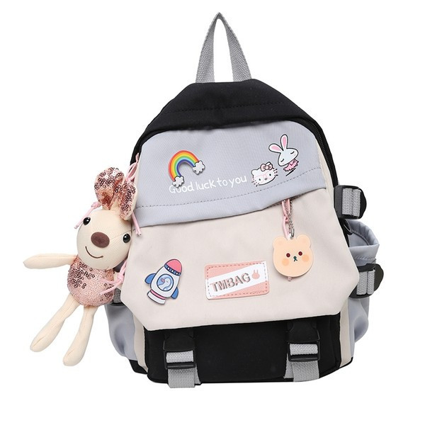 Unisex modeļa tekstila mugursoma ar platām lencēm