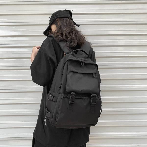 Sieviešu tekstila mugursoma melnā krāsā