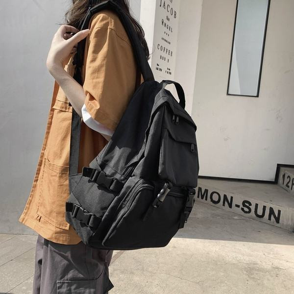 Sieviešu tekstila mugursoma melnā krāsā