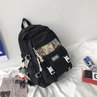 Ženski moderan ruksak sa natpisom i dodatkom