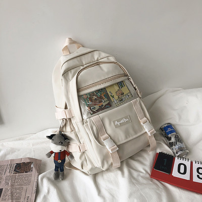 Ženski moderan ruksak sa natpisom i dodatkom