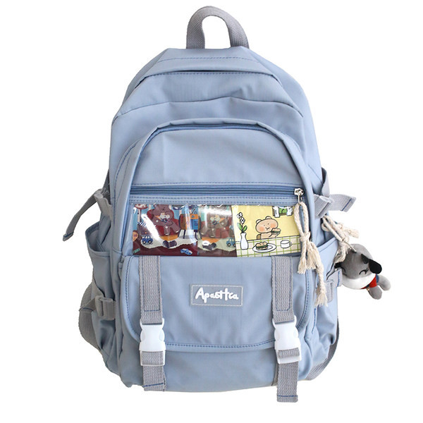 Ženski moderan ruksak sa natpisom i dodatkom