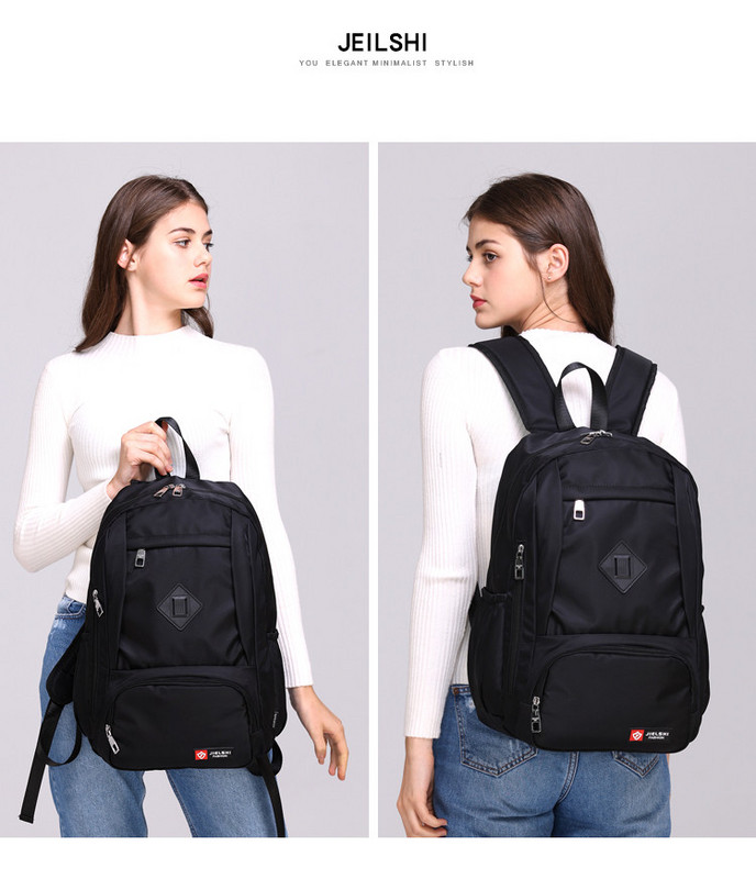 Audekla sieviešu mugursoma ar kabatām vairākās krāsās