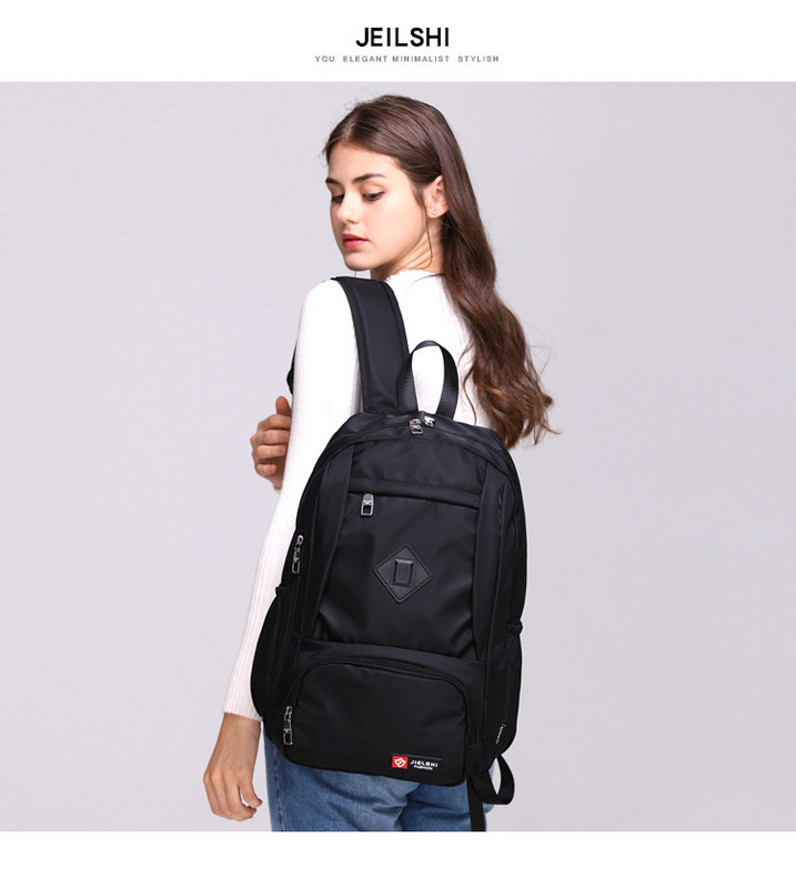 Audekla sieviešu mugursoma ar kabatām vairākās krāsās