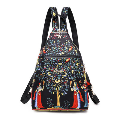 Jauna modeļa sieviešu mugursoma ar krāsu aplikāciju