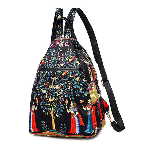 Jauna modeļa sieviešu mugursoma ar krāsu aplikāciju