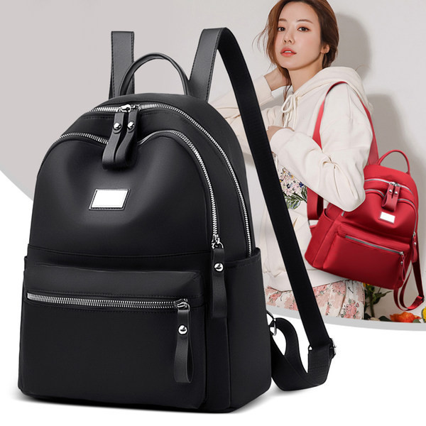 Mūsdienīga sieviešu mugursoma ar priekšējo kabatu un sprādzi divos izmēros