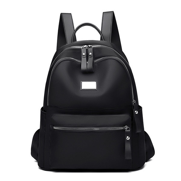 Mūsdienīga sieviešu mugursoma ar priekšējo kabatu un sprādzi divos izmēros