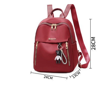 Rucsac elegant de damă, cu fermoare și inscripție