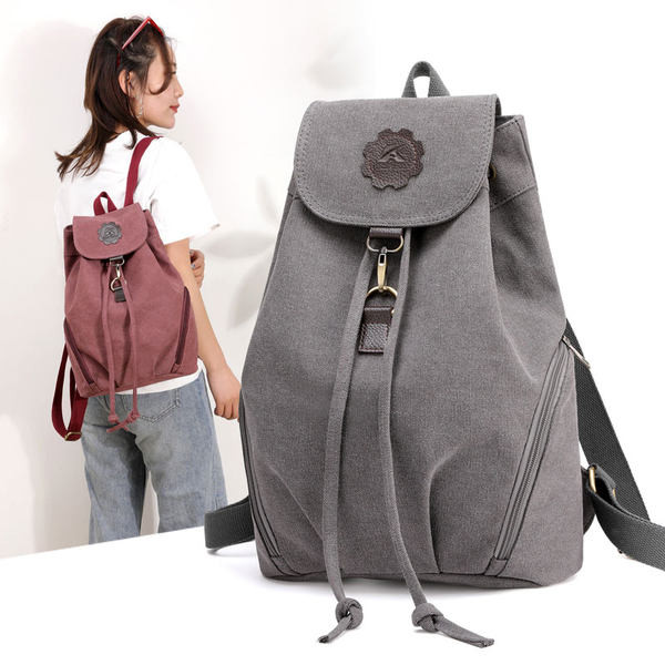 Jauna modeļa sieviešu audekla mugursoma ar metāla aizdari