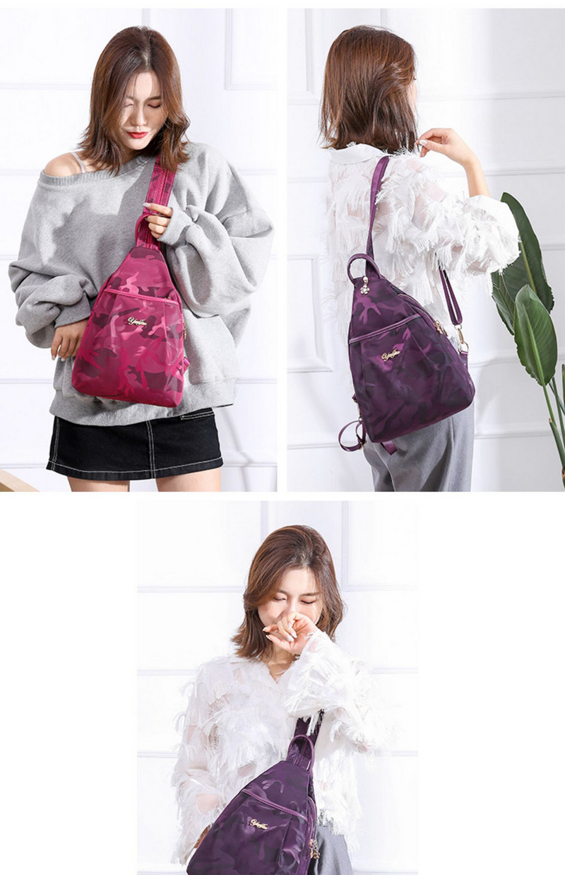 Rucsac de damă de zi cu zi cu element metalic în trei culori