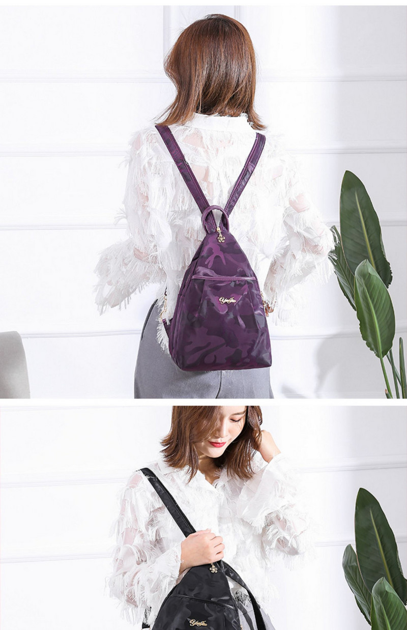 Rucsac de damă de zi cu zi cu element metalic în trei culori