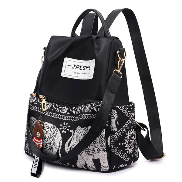 Rucsac de dama textil multifunctional cu manere pentru umeri