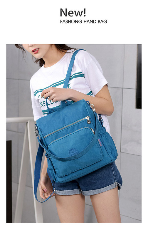 Ūdensizturīga sieviešu tekstila mugursoma vairākās krāsās